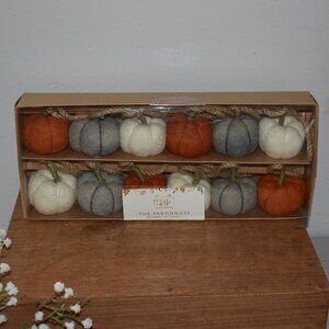 Rachel Ashwell The Farmhouse 6FT Felt Pumpkin Garland Fall Halloween Decor
